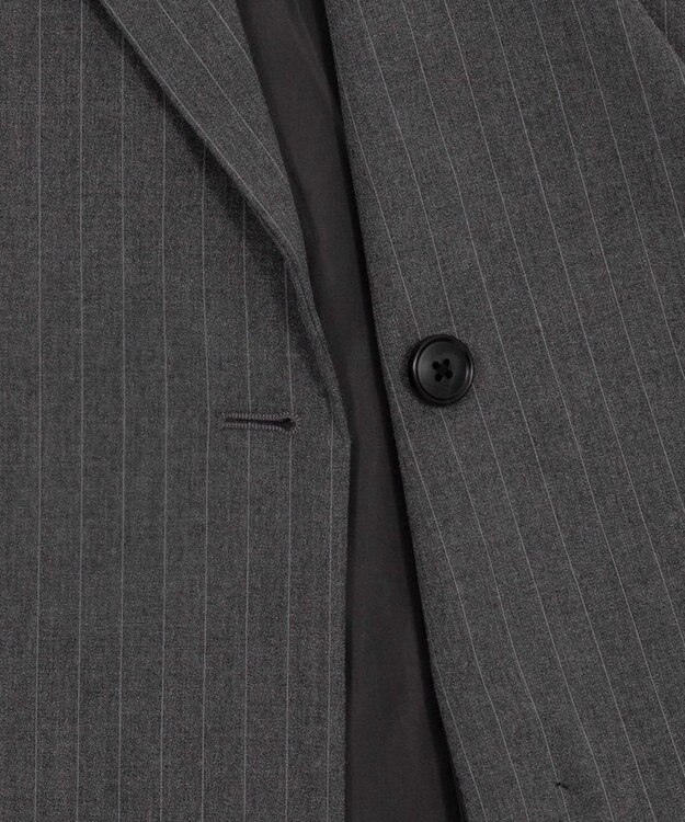 WEGO 【フォーマル/セットアップ対応】ダブルテーラードジャケット グレーストライプ