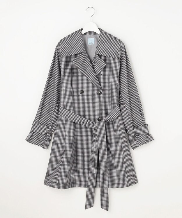 組曲 L リラクシング トレンチコート グレー×ブラック系3