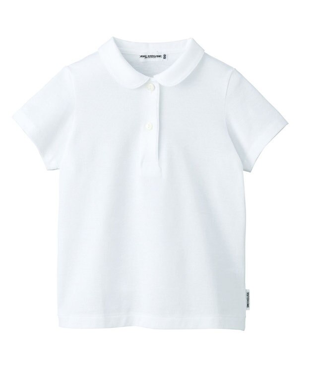 MIKI HOUSE HOT BISCUITS 【ミキハウス】【90-130cm】 天竺素材の半袖ブラウス 白