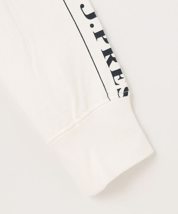 J.PRESS KIDS 【110-130cm】切替×袖プリント 長袖Tシャツ オフホワイト系