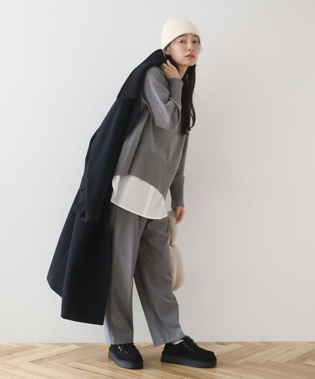 Green Parks ２ＷＡＹステンカラーロングコート Dark Navy