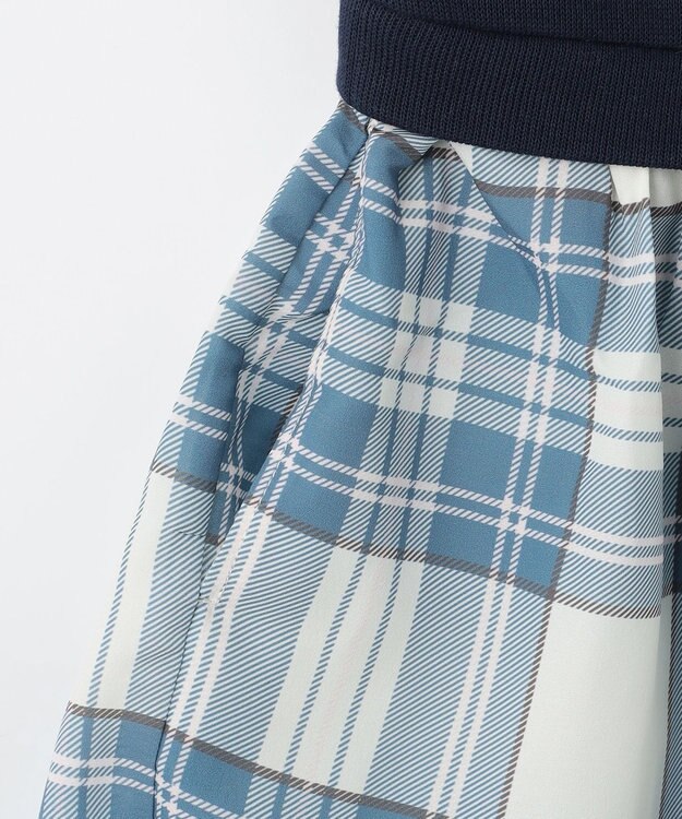 組曲 KIDS 【110-140㎝】ダブルフェイスドッキング ワンピース マローブルー系