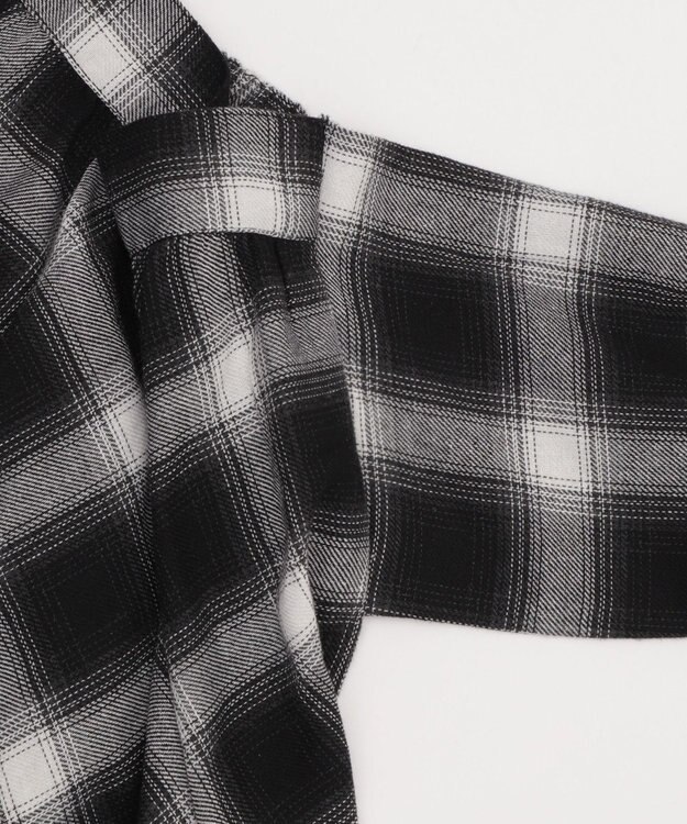 WEGO ネルシャツライクイレヘムロングスカート ブラック