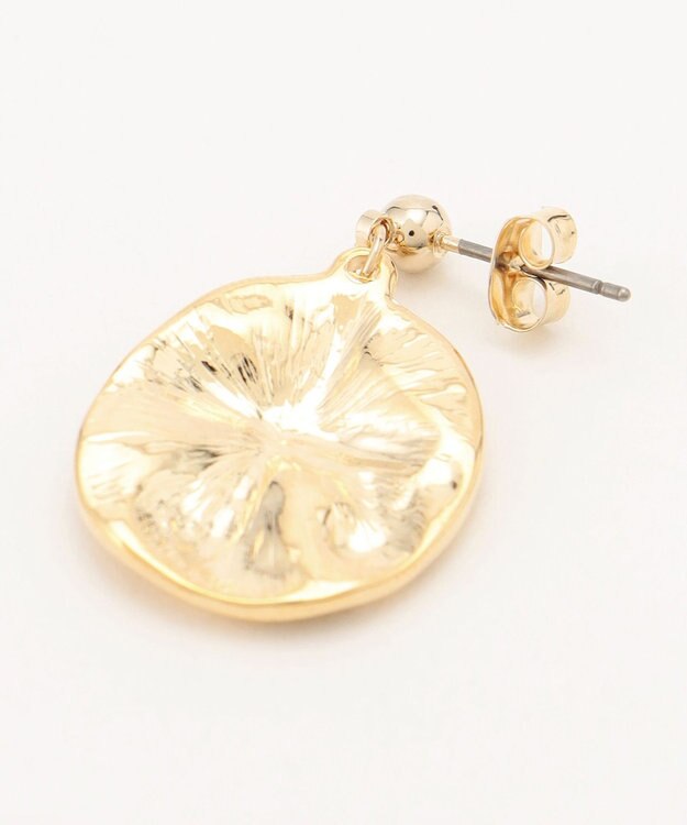 ANY 【WEB限定】ニュアンスラウンドピアス（両耳用） ライトゴールド