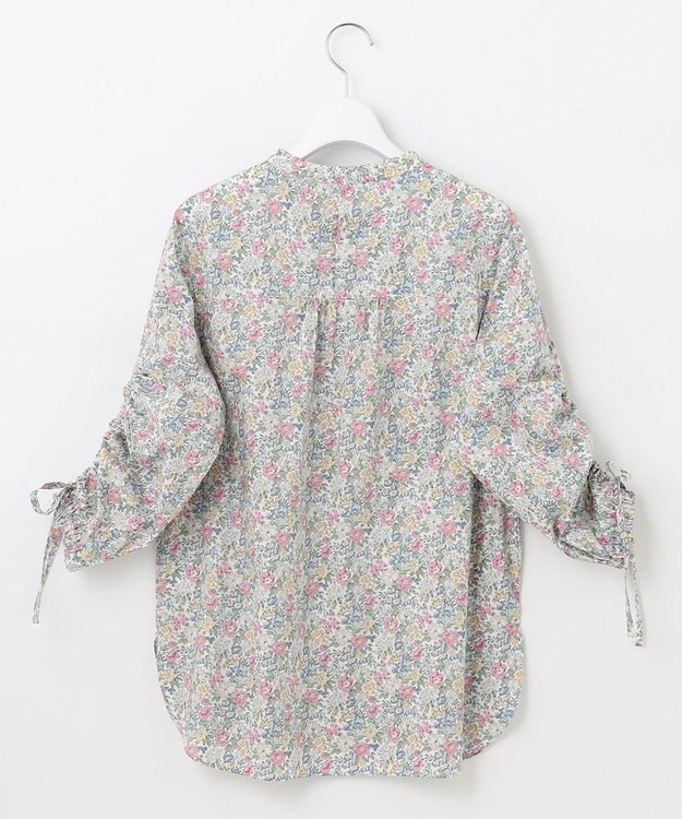 J.PRESS LADIES S 【洗える】 LIBERTY Honeydew/Kate&Mil スタンドカラー ブラウス ピンク系5