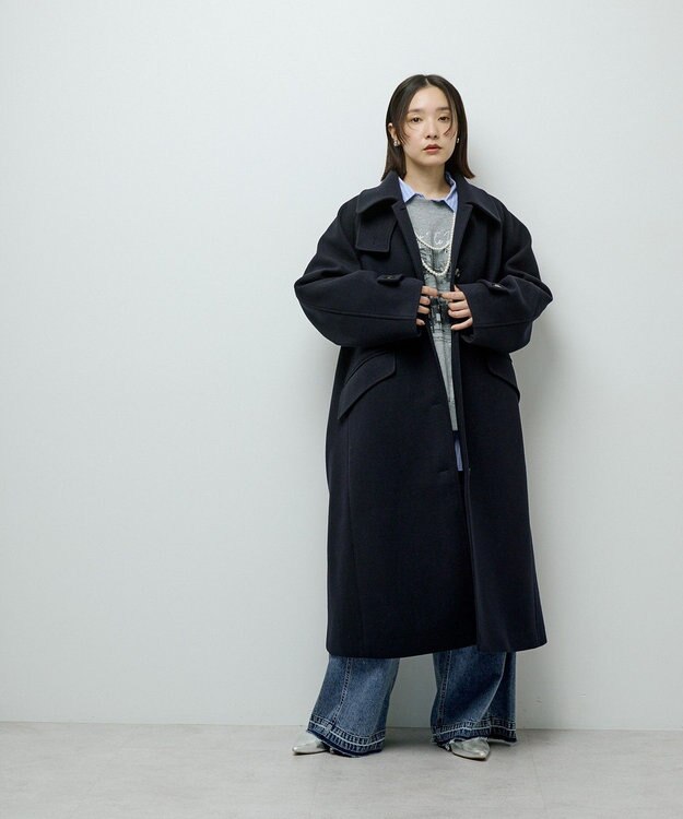 Green Parks ２ＷＡＹステンカラーロングコート Dark Navy