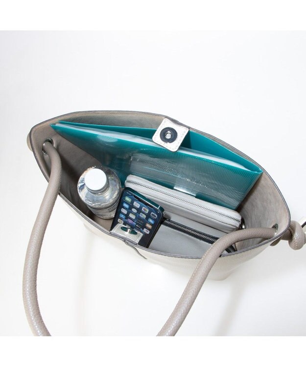 UNBILLION cachecache 丸ハンドルスクエアバケツワンショルダー シルバー