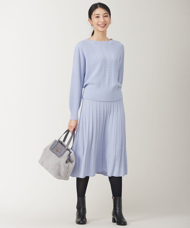 ANY SIS 【セットアップ対応】スフレショート丈 プルオーバー ミントブルー