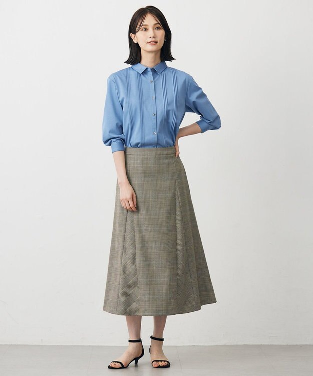 J.PRESS LADIES コンパクトトリコット シャツライク カットソー ブルー系