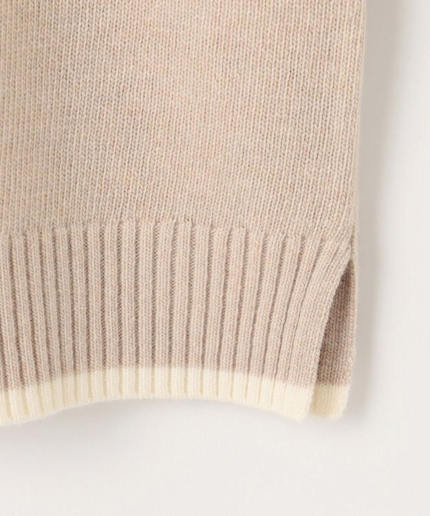 J.PRESS LADIES S 【WEB限定カラーあり・洗える】CAT ボートネック ブロッキング ニット  ピンク×ベージュ×オフ系