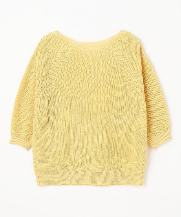 ANY L 【洗濯機可/前後着用可/アンチピリング】２ＷＡＹドライニット イエロー