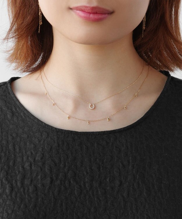 TOCCA 【WEB限定】DIAMOND HORSESHOE K10NECKLACE K10ゴールド ダイヤモンド ネックレス イエローゴールド