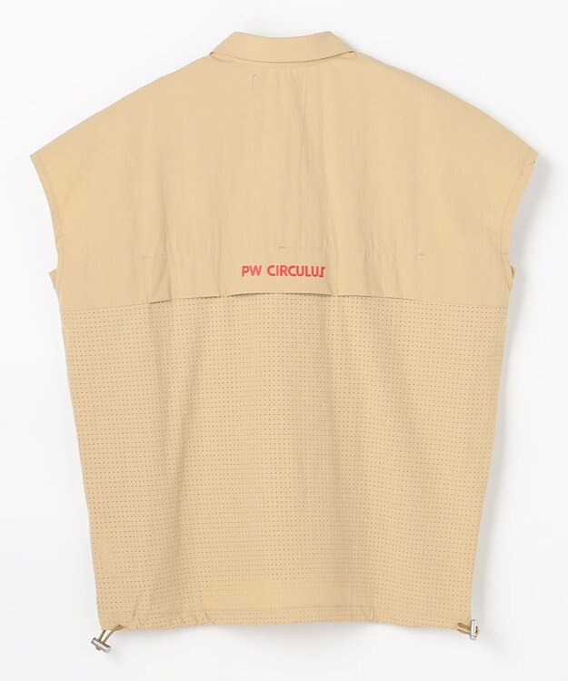 PW CIRCULUS 【すっきり見え袖】【WOMEN】サファリシャツ ゴルフウェア レディース ベージュ系