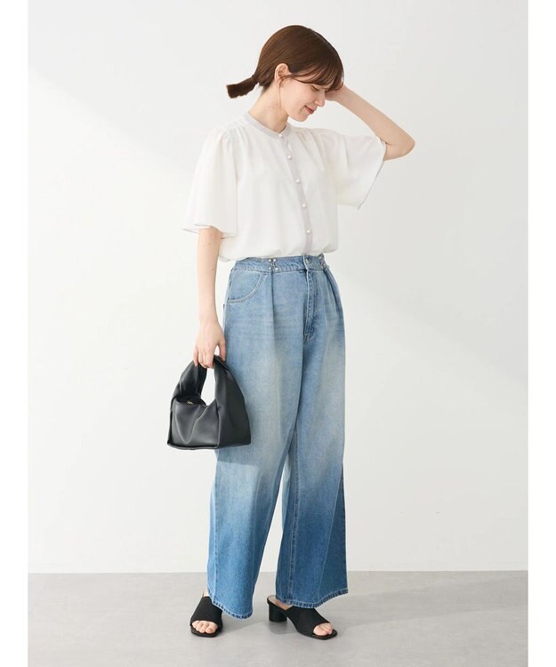 Green Parks ・ＥＬＥＮＣＡＲＥ　ＤＵＥ　バイカラーブラウス Off White