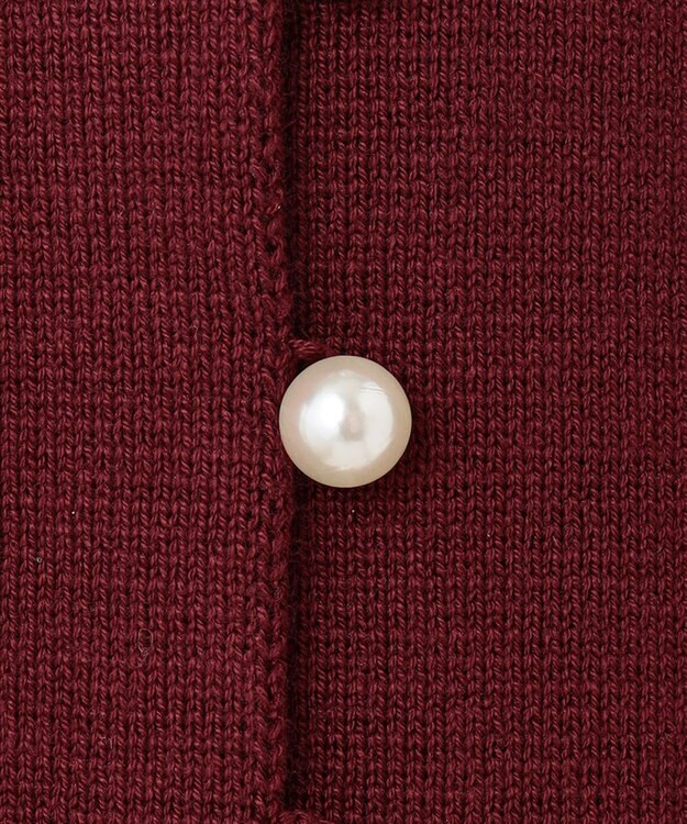 ANY 【前後着用可能/洗濯機可】２WAYパールニットカーディガン ワイン