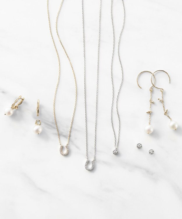 TOCCA 【WEB限定】DIAMOND HORSESHOE K10NECKLACE K10ゴールド ダイヤモンド ネックレス イエローゴールド