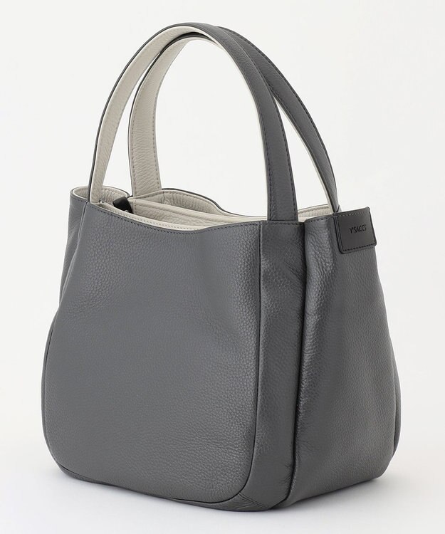 Y'SACCS シュリンクレザートート Sサイズ グレー