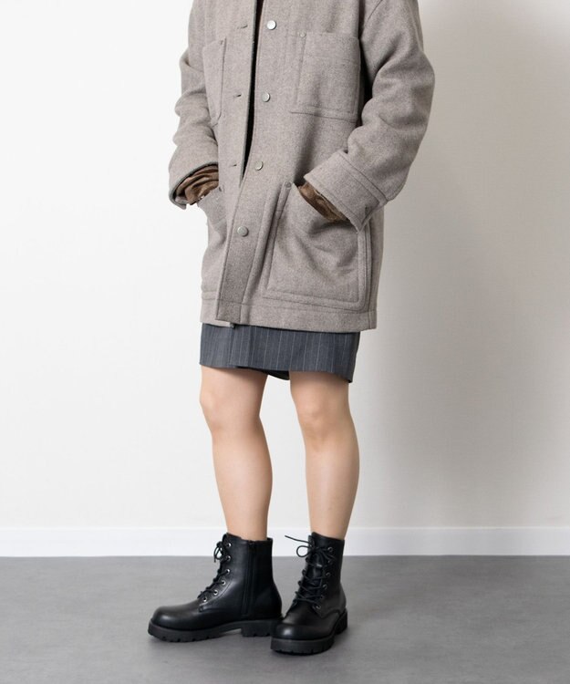 Bridget Birkin 【PARADIS COULEUR】オブリークトウレースアップブーツ ブラック