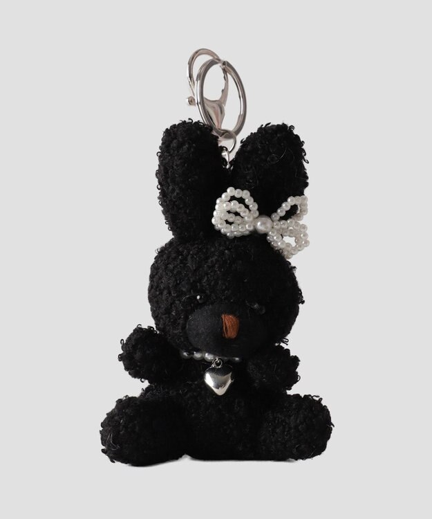 WEGO もこもこファンシーうさぎぬいぐるみキーホルダー ブラック