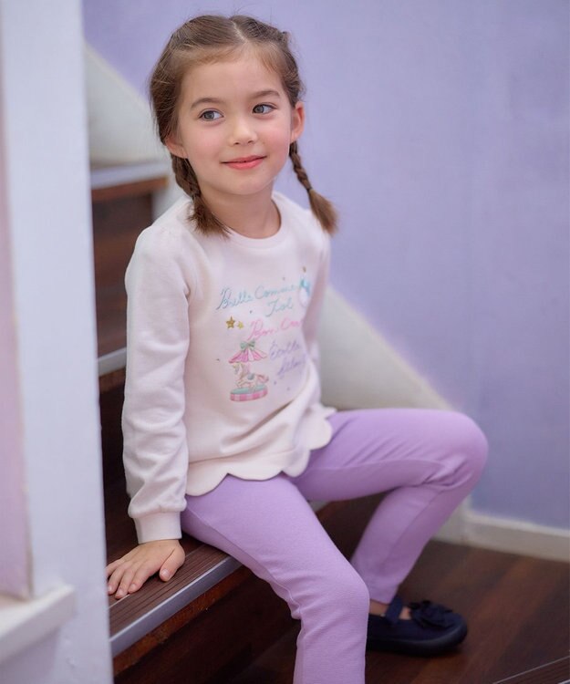 ANY KIDS 【WEB限定】7days デイリー ネコ パンツ ラベンダー