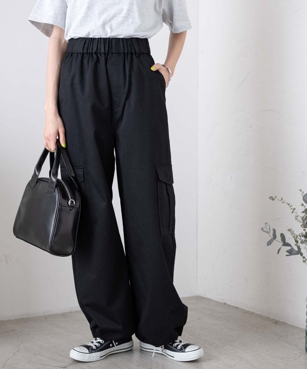 WEGO イージーワイドカーゴパンツ ブラック