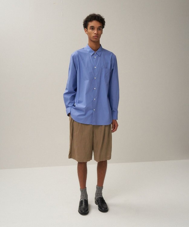 ATON SUVIN BROAD | スタンダードシャツ - UNISEX SAX