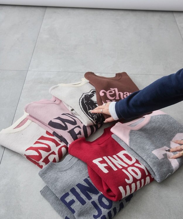 WEGO グラフィックニットプルオーバー 柄1