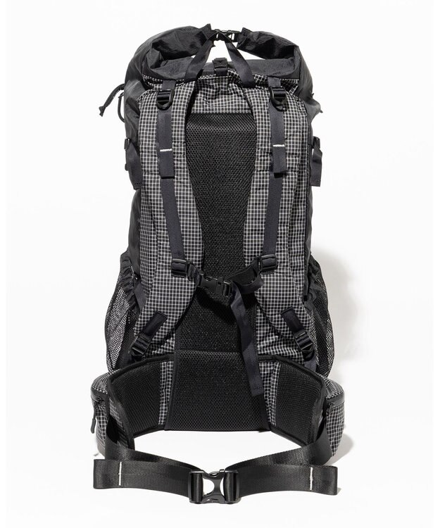 JOSEPH ABBOUD MOUNTAIN 【軽量/ECO撥水/サスティナブル素材/サコッシュが取り外せる】リサイクルリップストップ バックパック 33L ブラック系