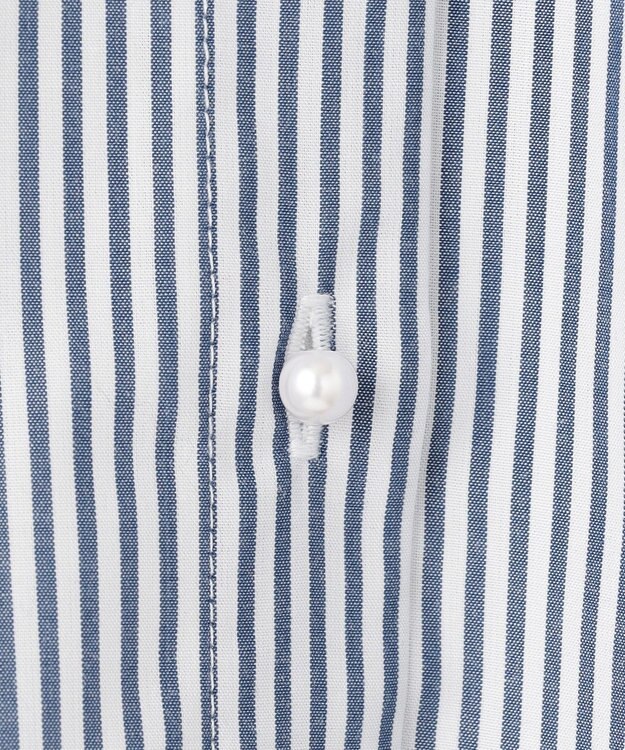 ANY SIS 【UVケア】イージーケアストライプ シャツ ブルーストライプ