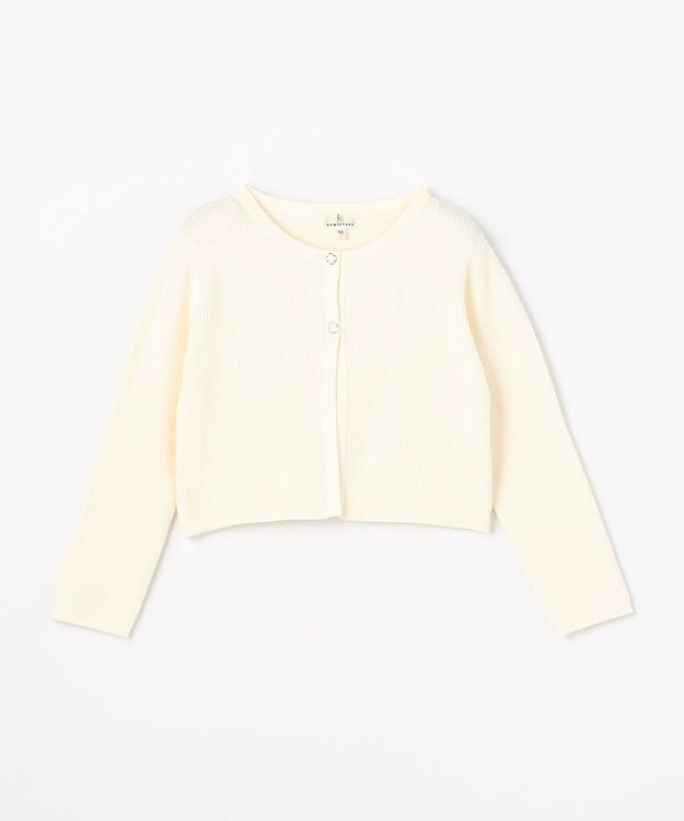 組曲 KIDS 【110-140㎝】クラシカルニット ジャケット オフホワイト