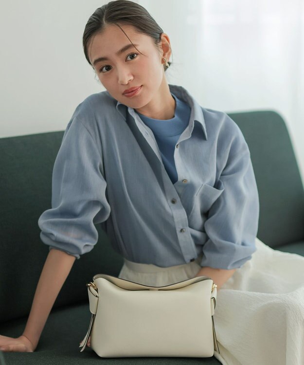 組曲 ブロードノット2WAYソフトショルダー バッグ アイボリー系