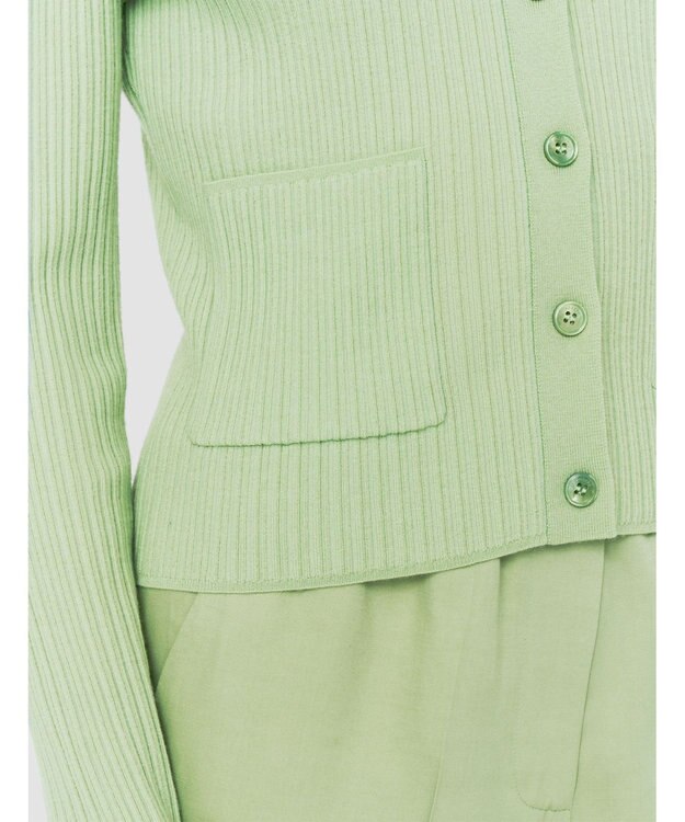 JOSEPH 【洗える】ファインリブメリノ　カーディガン Matcha