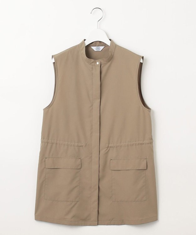 J.PRESS LADIES 【洗える・撥水】 Minotechライトタフタ ドロスト ジレ ブラウン系