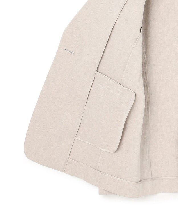 23区 【洗える】リネンレーヨンストレッチ テーラード ジャケット ベージュ系