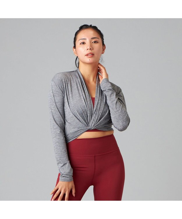 Chacott Chacott BALANCE ドライストレッチカシュクール グレー杢