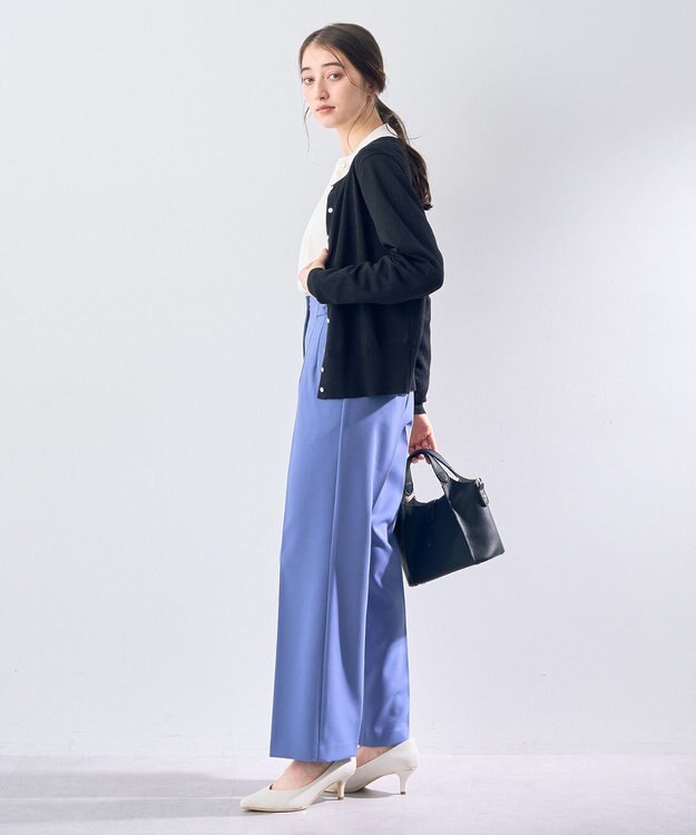 YECCA VECCA ラメ混クルーネックカーディガン Pink