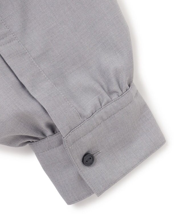 J.PRESS YORK STREET 【WOMEN】バックドレープ シャツワンピース ライトグレー系