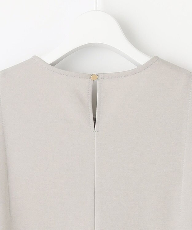 Feroux 【洗える】ジョーゼットコンビポンチ ワンピース アイスグレー系