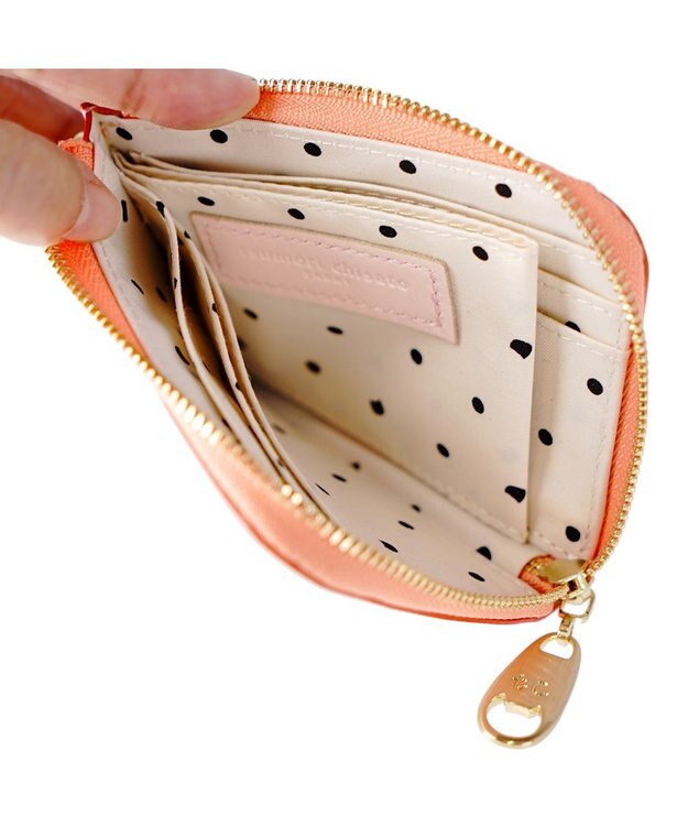 tsumori chisato CARRY くもマーク 財布 2つ折り キーリング付き ミニ財布 ベージュ