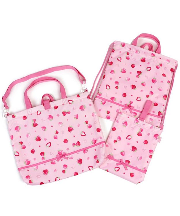 Mother garden マザーガーデン 野いちご 通園・通学バッグ 3点セット 《スケッチ柄》 スケッチ柄