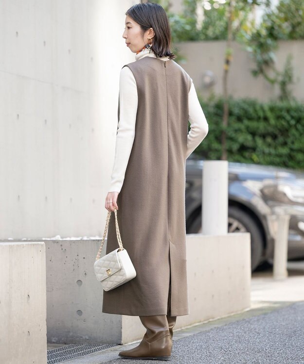 23区 S 【Sサイズ限定】ウールミルドジャージー ジャンパースカート ブラウン系