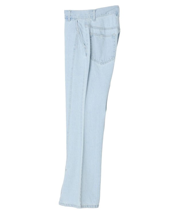 earth music&ecology センタースリットデニムパンツ Light Indigo