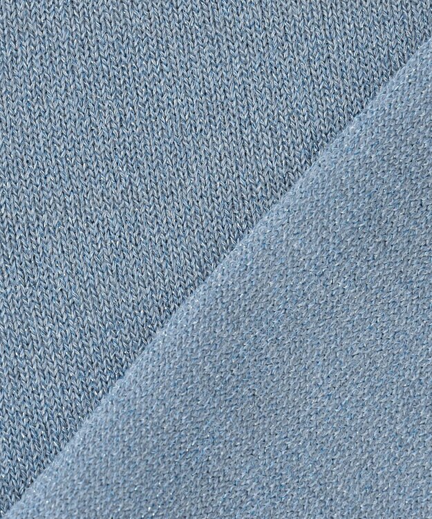 Feroux 【洗える】ラメニットカーディガン ブルー系