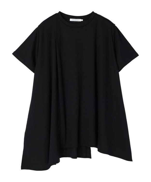 AMERICAN HOLIC キレイｃｏｔｔｏｎ切替ヘムカットチュニック Black