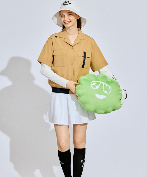 PW CIRCULUS 【WOMEN】サファリシャツ ゴルフウェア レディース ベージュ系