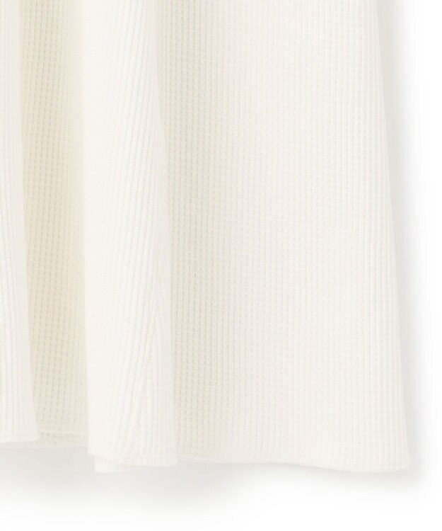 23区 L 【SLOW/洗える】ワッフルジャージー フレア ワンピース ホワイト系