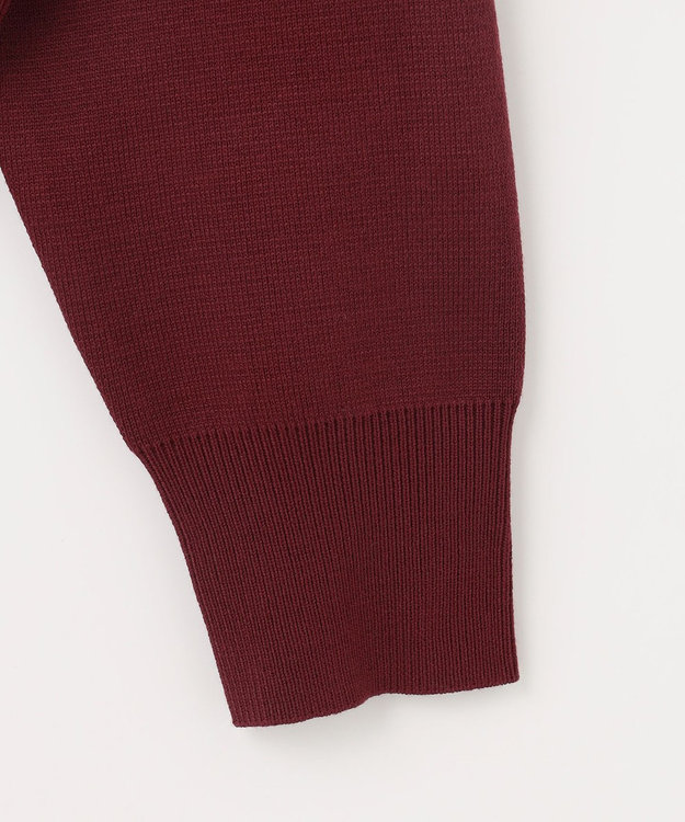 ANY L 【前後着用可能/洗濯機可】２WAYパールニットカーディガン ワイン