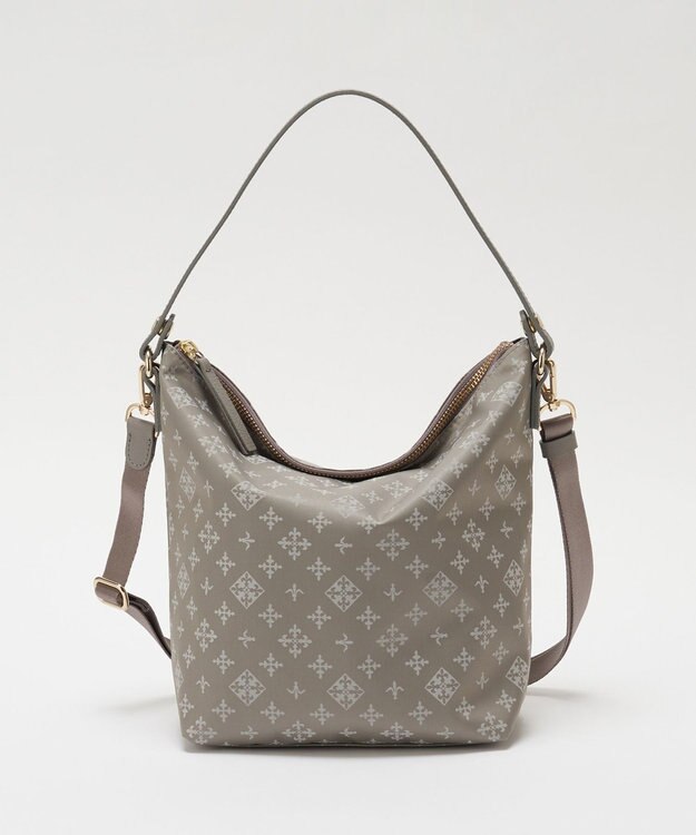 russet ナイロンジャガード2WAYミニショルダーバッグ(CE-1627) N.Gray