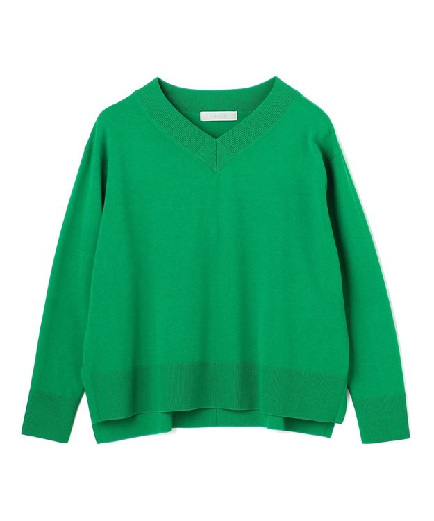 UNFILO マイビューティニット Vネック グリーン