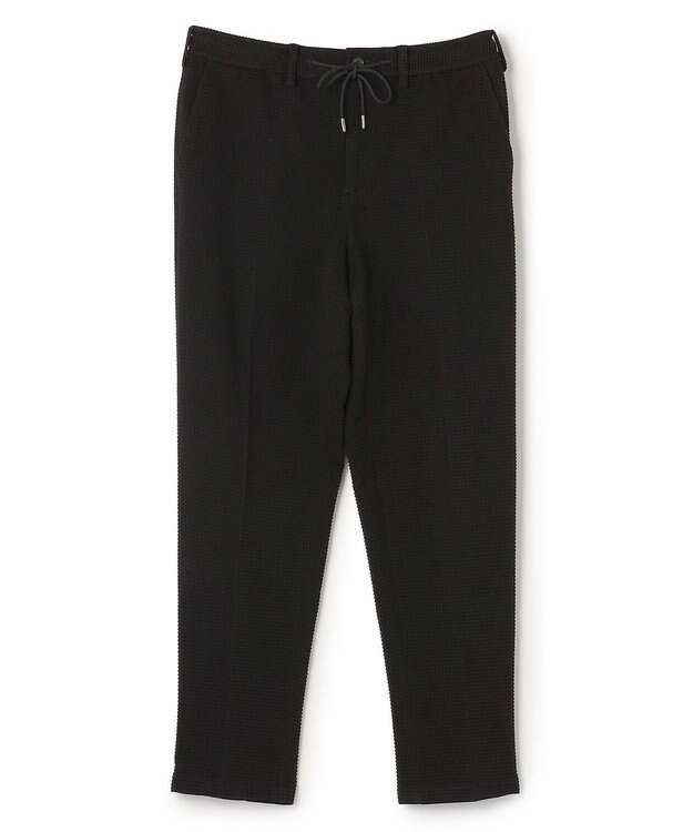 JOSEPH HOMME 【オリジナル素材 /ウエストゴム仕様】ライトタックジャージー  ドロスト付テーパードパンツ / PEGG CONVERTIBLE ブラック系